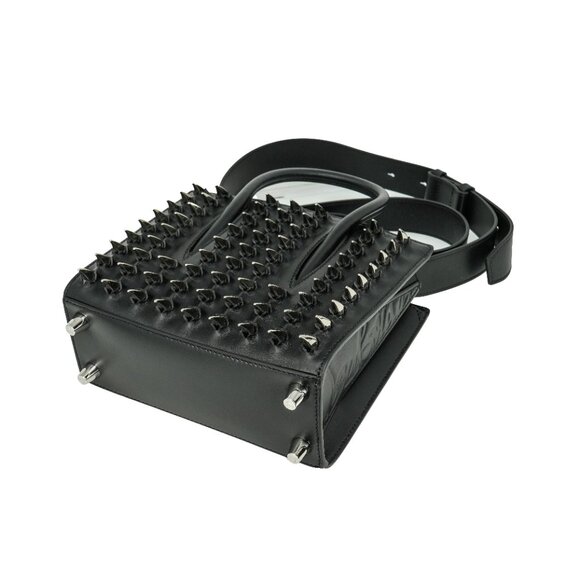 Christian Louboutin Mini Paloma Spikes Leather Top Handle/ Shoulder Bag - Picture 4 of 8
